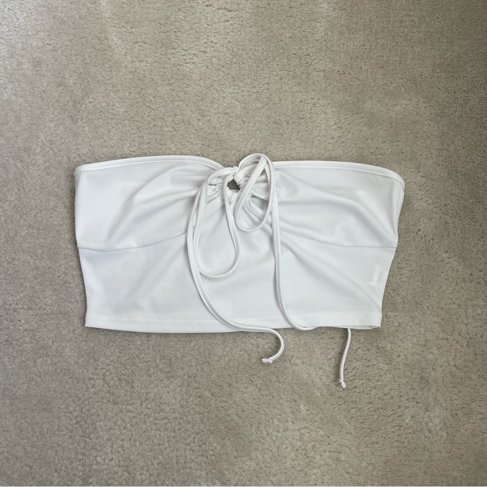 SHEIN Tie-Front Tube Top